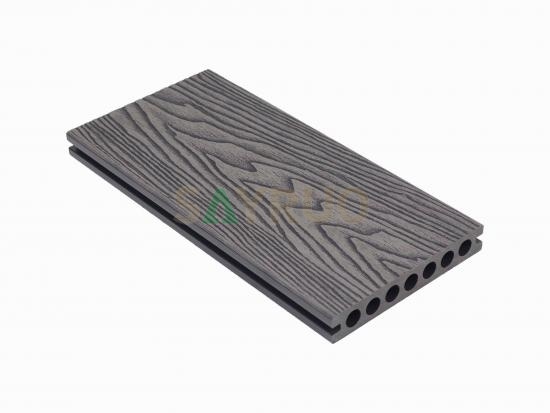 3D wooden grain embossed composite decking