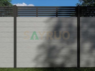 Easy install co-extrusion wood plastic composite fence with screen