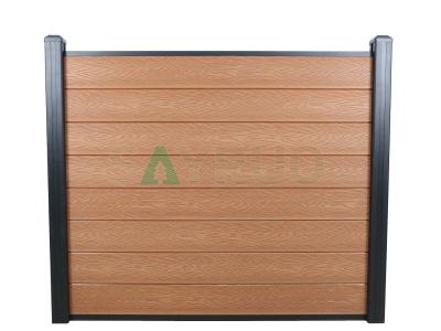 Colorful eco-friendly WPC fence deep embossing wood grain WPC fence