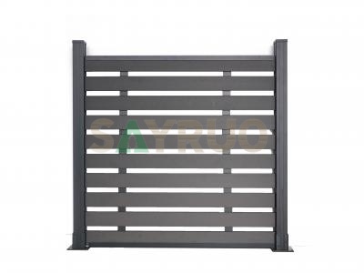 Easy install wood plastic composite fencing panel WPC privacy fence with gap anti-wind