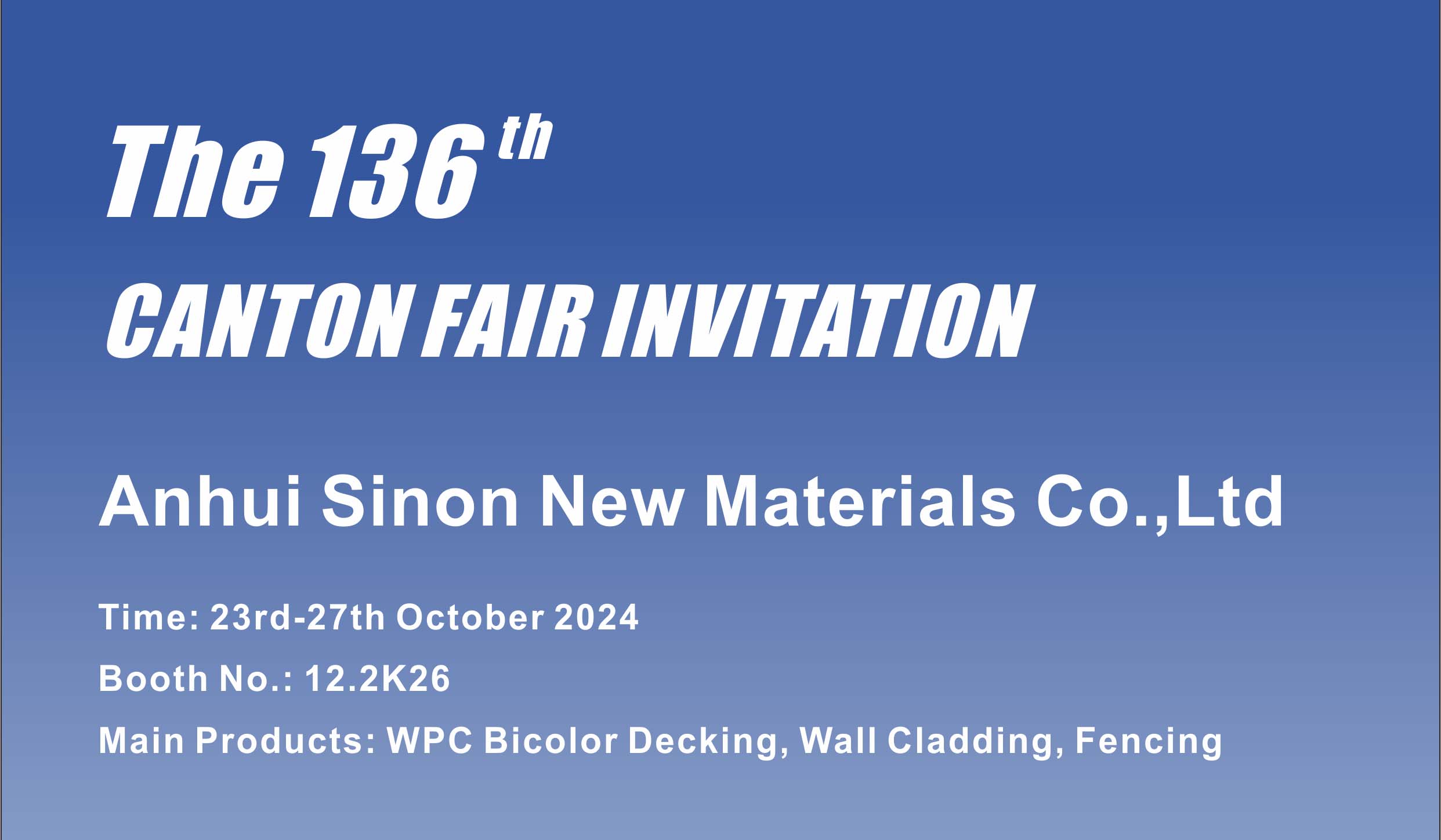 Welcome to 136th Canton Fair and Meet Sayruo wood on 23rd to 27th October 2024